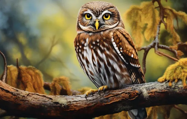 Owl, bird, owl, AI art, neural network