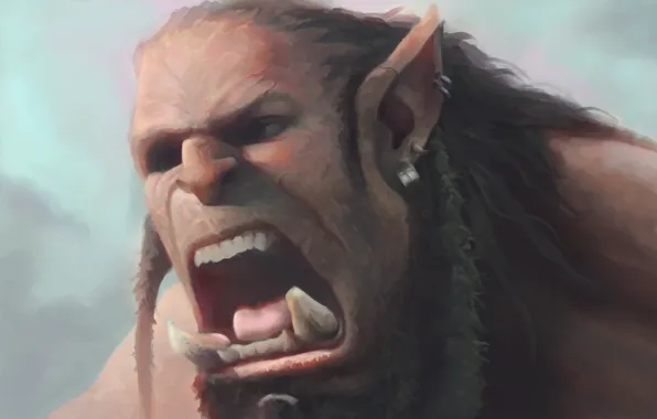 Picture face, face, art, Creek, warcraft, orcs, cry