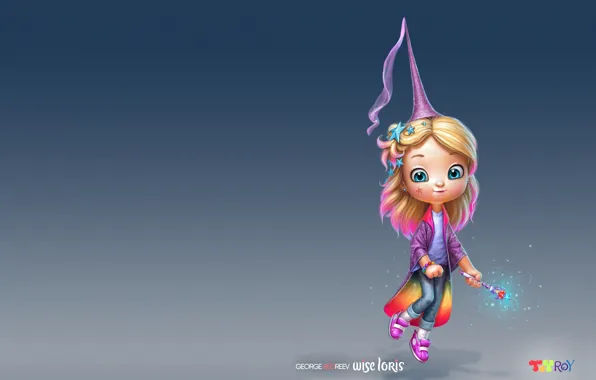 Picture magic, art, girl, magic, magic wand, children's, fairy, George Redreev