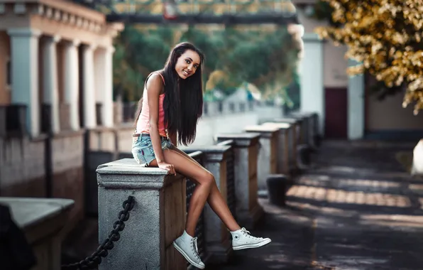 The city, shorts, sneakers, Mike, Moscow, Mary Senn