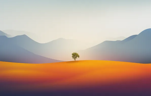 Picture wallpaper, Tree, picture, Desert, Illustrations