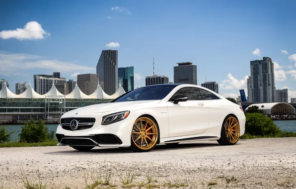 Mercedes, AMG, Gold, Wheels, S63