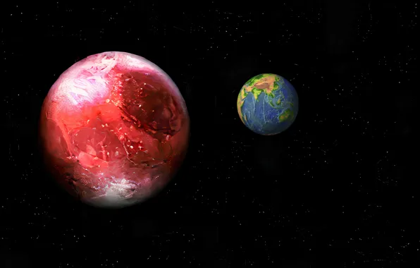 Space, Star, Earth, Planet, Space, The approach, Nibiru, Planet X