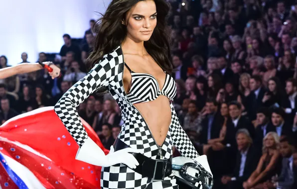 Model, brunette, show, race, podium, fashion, Victoria's Secret