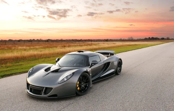 Picture the sky, supercar, the front, Hennessey, Venom GT, Hennessy, Dark Knight, Venom GT