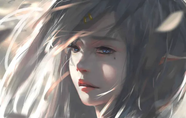 Picture girl, fantasy, elf, art