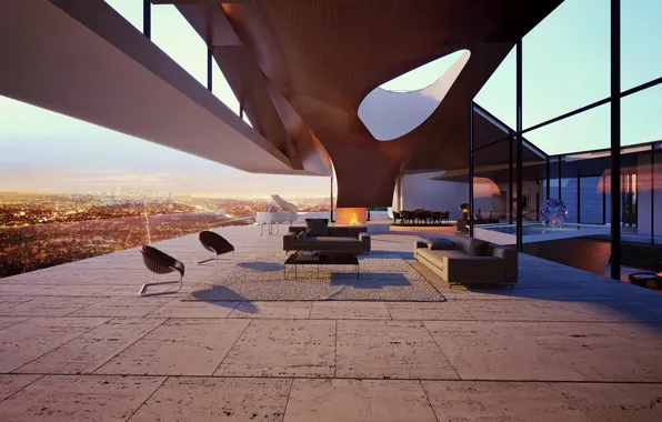 Furniture, piano, terrace, interior, HILLCREST, Threelight