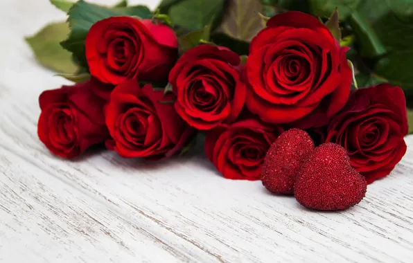 Picture love, roses, hearts, red, red, love, romantic, hearts