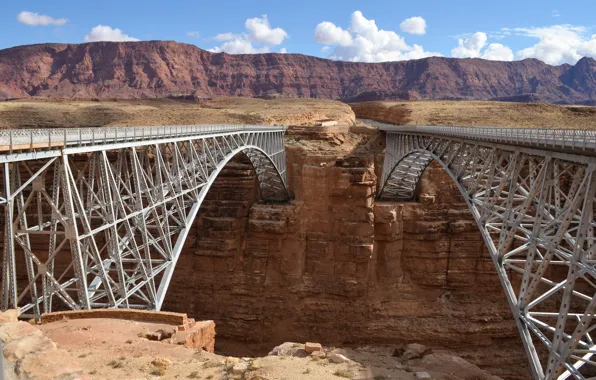 USA, road, Arizona, mountain, Sand, Canyon, United States of America, Navajo Bridge over the Colorado …