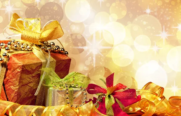 Decoration, gift, Shine, new year, tape, Christmas balls