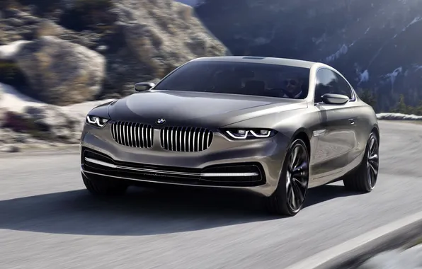 BMW, BMW, car, in motion, Coupe, the front, Gran Lusso