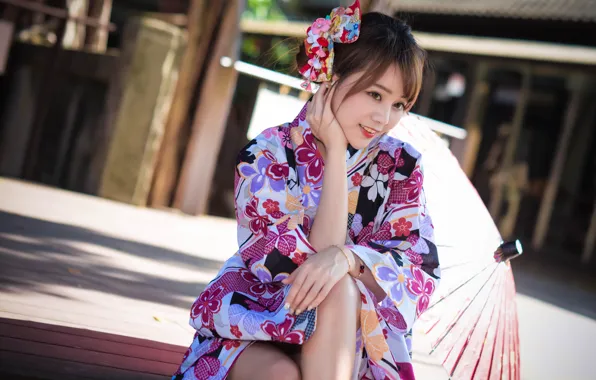 Picture style, smile, girl