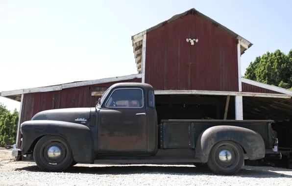 Picture 150, pickup, 2018, GMC, in profile, 1949, ICON, Long Bed Derelict