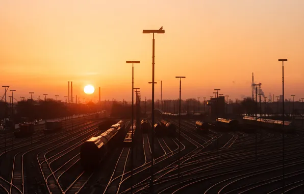 Picture station, railroad, Hamburg