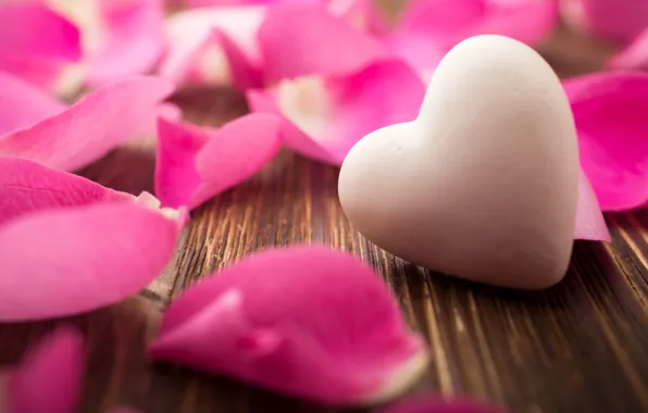 Picture background, Wallpaper, pink, heart, rose, petals, wallpaper, heart