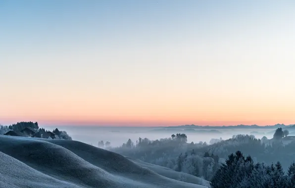 Wallpaper winter, the sky, morning