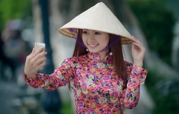 Picture smile, mood, Asian, selfie