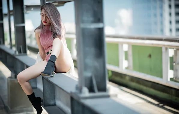 Picture girl, pose, Asian