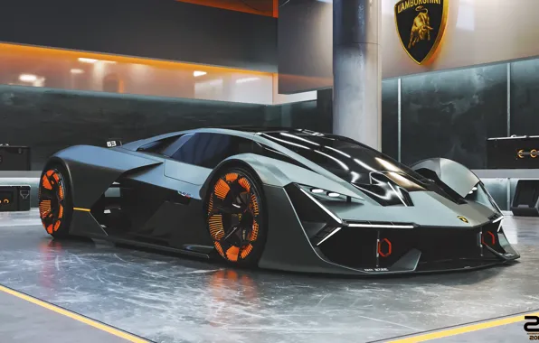 Auto, Lamborghini, Machine, The concept, Art, Rendering, Supercar, Hypercar