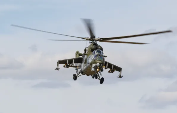 Picture helicopter, transport-combat, Mi-24V