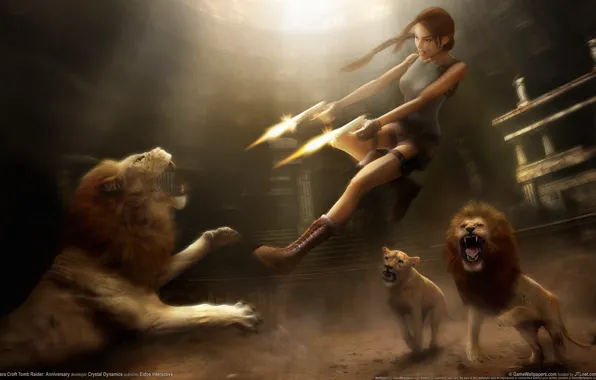 Shooting, Lara Croft, tomb raider: anniversary