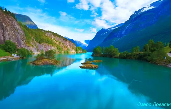 Beauty, lake, beautiful lake, Lovatnet Lakes, LyudaSav