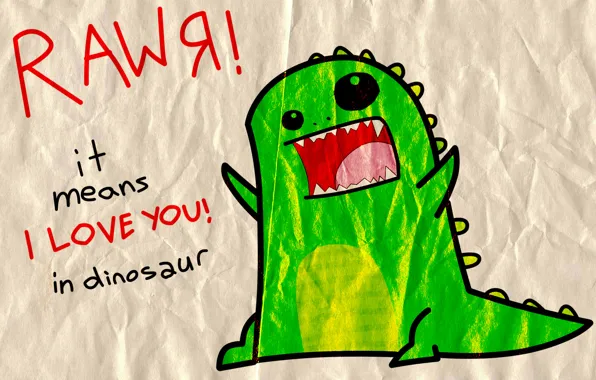 Love, RawЯ, Dinosaur