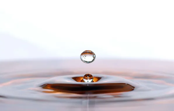 Picture WATER, DROPS, FLIGHT, CIRCLES, TRANSPARENCY, DEFORMATION