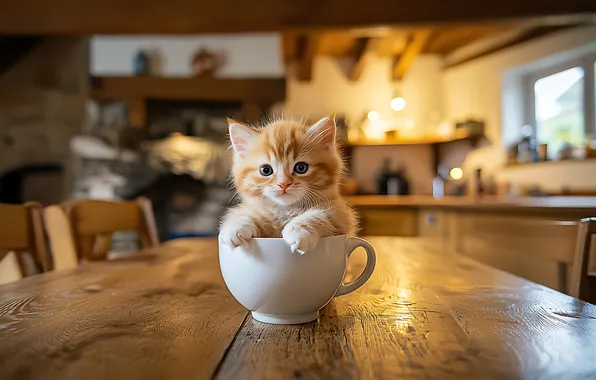 Cat, cat, look, light, pose, kitty, table, legs