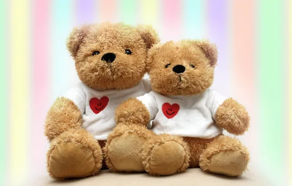 Picture mood, toys, hearts, bears, bears, plush, soft