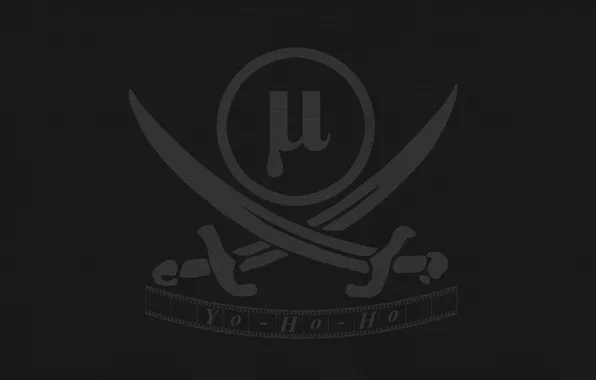 Minimalism, Piracy, Logo, Black, uTorrent, Yo-Ho-Ho