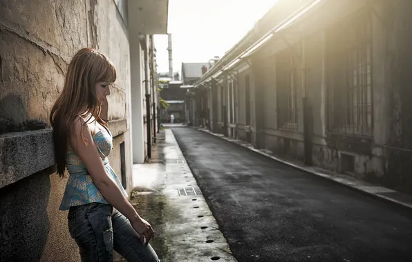 Picture look, girl, street, Asian