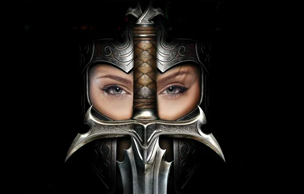 Picture girl, sword, helmet, The Cult: Kingdom Of Heresy