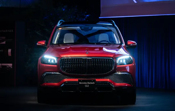 Mercedes-Benz, Light, Mercedes, Red, Front, Face, GLS Maybach, GLS 600
