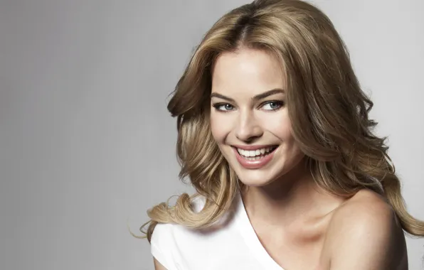 Picture smile, actress, blonde, beauty, blonde, Margot Robbie, Margot Robbie