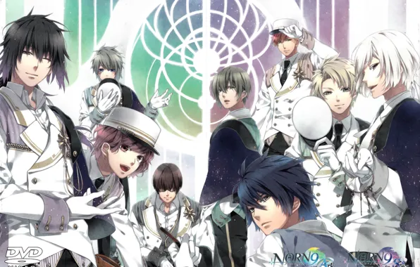 Gloves, emblem, guys, friends, cap, military uniform, aiguillettes, nijou sakuya