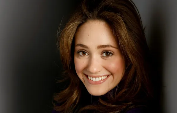 Picture smile, actress, brunette, Emmy Rossum