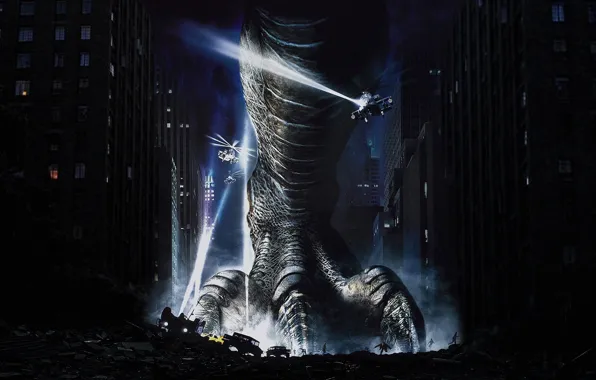 Cinema, Japan, chaos, street, movie, 1998, asian, Godzilla