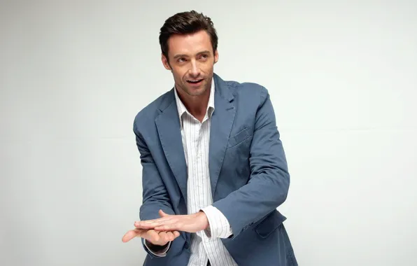 Picture actor, male, shirt, beautiful, jacket, Hugh Jackman, Hugh Jackman