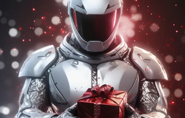 Fiction, gift, robot, Christmas, New year, cyborg, cyberpunk, Android
