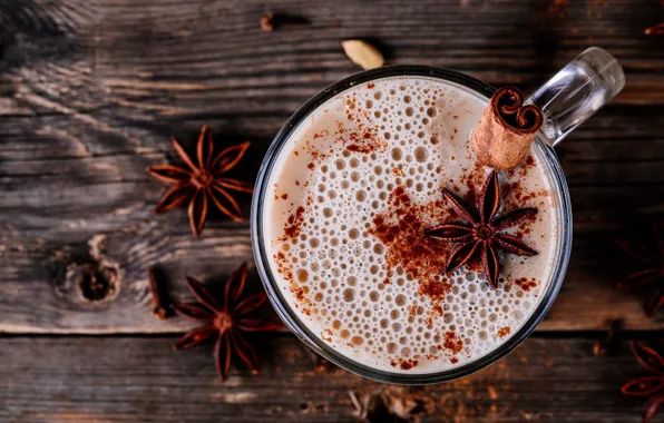 Table, Board, coffee, mug, Cup, drink, cinnamon, cappuccino