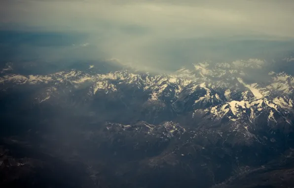 Snow, mountains, nature, Alps