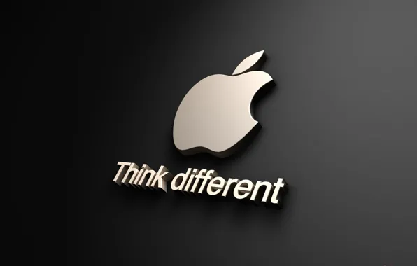 Apple, black, brand