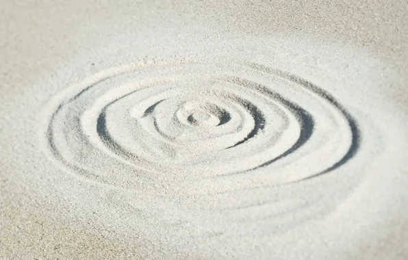 Picture sand, circles, lines