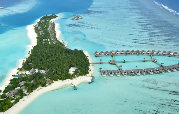 The ocean, island, the hotel, Maldives, Niyama