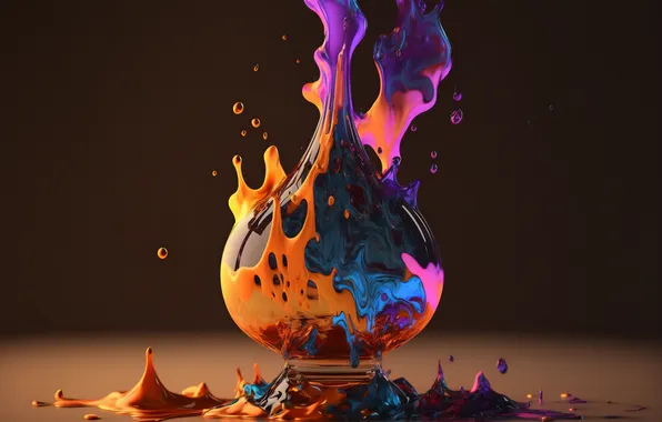 Colorful, splashes of paint, AI art, AI art, color burst, paint splash, color splash
