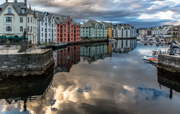 Norway, Norway, Reflection, Ålesund, Alesund