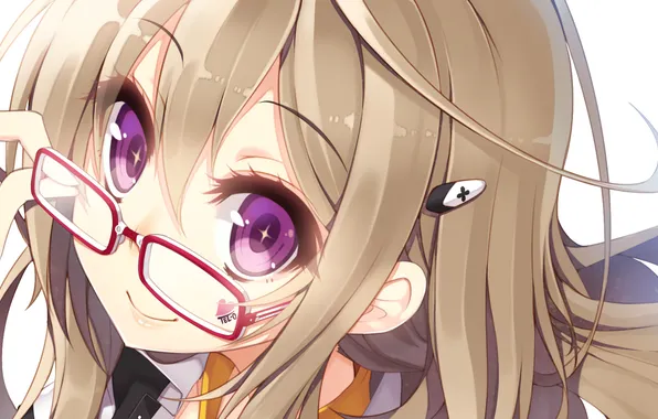 Look, girl, smile, glasses, art, teteko, tel-o