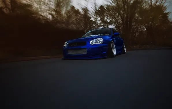 Speed, Subaru, before, blue, blue, wrx, impreza, Subaru