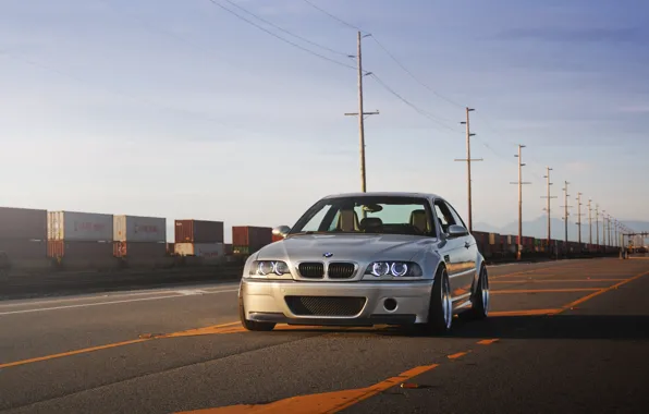 Picture bmw, sunset, e46, m3